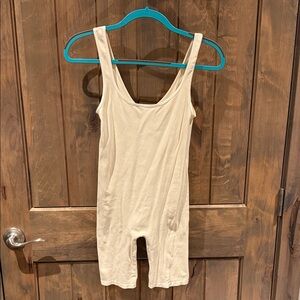 Cream Sleeveless Romper